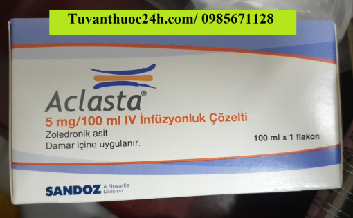 Aclasta 5mg Thuốc Aclasta 5mg/100ml Acid Zoledronic giá bao nhiêu mua ở đâu